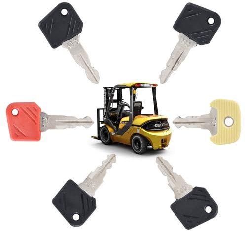 6 Piezas Juego de Llaves de Encendido, 701 702 801 802 503 530 Llaves de Encendido de Repuesto Universales, Jpara la Mayoría de los Vehículos de Construcción Excavadoras Niveladoras Topadoras