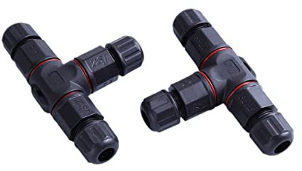 Homoyoyo 2stücke Förmige Kabelanschlussdose Wasserdichter Pvc-kabelverbinder Mit Dichtungsgummi Outdoor-verbindungsbox Für Drei Wege Schutz Für Elektrische Gartengeräte Und Werkzeuge