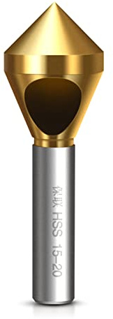 TiAlN Countersink Drill Bit Round Shank 90 Degree Deburring Chamfering Hole Type Cutter Tool 2-5-10-15-20 Countersink Deburring Drill Taper Hole Cutter High-Speed Steel Countersunk