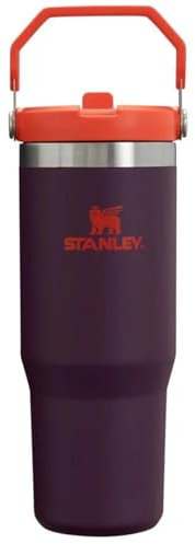STANLEY Flip Straw Tumbler 1.0 Borraccia Con Cannuccia 0.89L - Fredda Per 12 Ore - Borraccia Termica Senza BPA - Bottiglia Acqua Facile Da Trasportare - Lavabile In Lavastoviglie - Plum