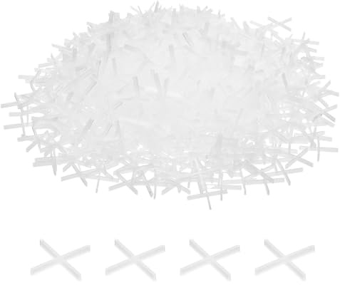 sourcing map Fliesen-Abstandshalter, 1 mm, Hartplastik, Kreuzfliesen, Nivellierer, Abstandshalter, Installation, Keramik, Abstandshalter für Wand, Boden, 500 Stück