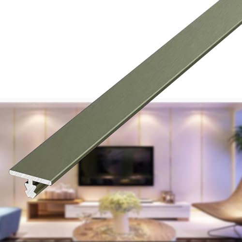 OUUOYSD Schwellenleiste, Abdeckleisten aus Edelstahl, 3 Stück Aluminium-Wandzierleiste, Metall-Übergangsleiste, Schwellennaht-Abdeckleiste for Verbinden von Bodenlücken(Cyan Champagne)