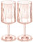 Koziol Superglas Club No.4 Lot de 2 verres à vin et à apéritif avec pied en plastique transparent luxueux, incassables, réutilisables, pour fête, camping, 300 ml (rose quartz)