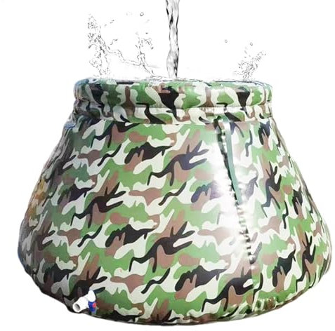 Bvizyelck Contenedor de agua plegable, tanque de agua plegable de 100 litros, bolsa de almacenamiento portátil, barril de lluvia de gran capacidad para jardín y extinción de incendios