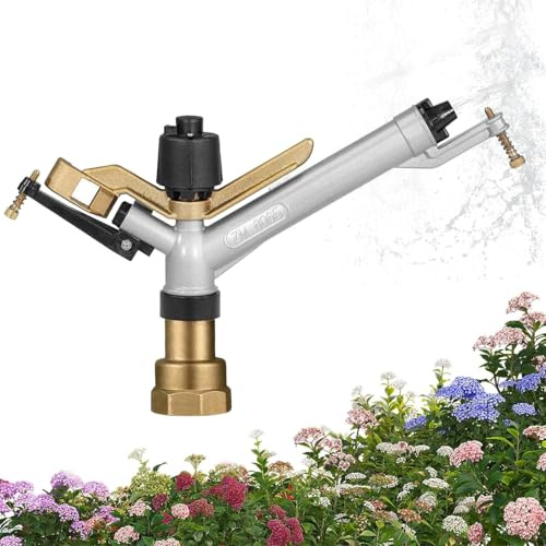 Arroseur à longue portée, arroseurs de pelouse de 3,8 cm, arroseurs pour cour et grande surface, arroseur à impact pour l'irrigation agricole