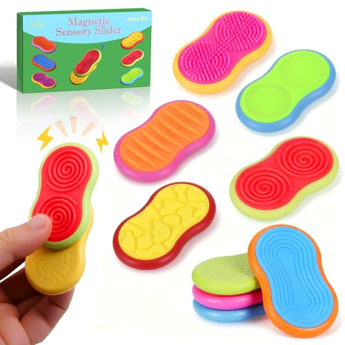 Kssvzz Fidget Toys Sliders Magnétiques pour Adultes et Enfants, Lot de 6 Jouets Sensoriels pour Autisme et TDAH, Anti-Stress Silencieux pour Concentration