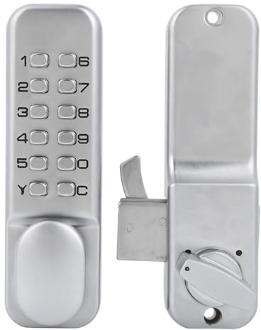 Xiuganpo Cerradura Mecánica con Código para Puerta Corredera, Acceso sin Llave de Aleación de Zinc de con Claves de Contraseña Sensibles para Balcón de Oficina