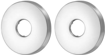 QUARKZMAN 2 Pcs Rosace De Douche, 0.8x2.8x0.4(21x70x10mm) Plaque Ronde En Acier Inoxydable, Rosace Murale, Couverture De Tuyau Fixe Au Mur Pour Tuyau, Argent