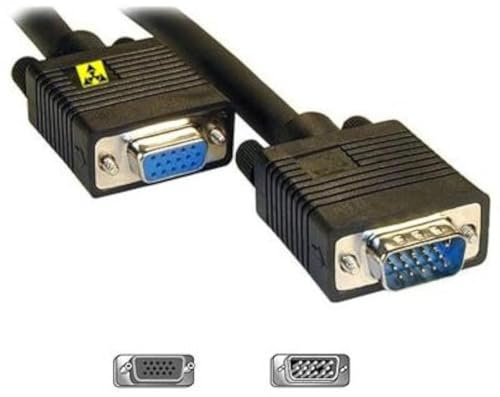 Cable-Core VGA Monitor Extension SVGA M-F 15 pin Cable Black 2 m