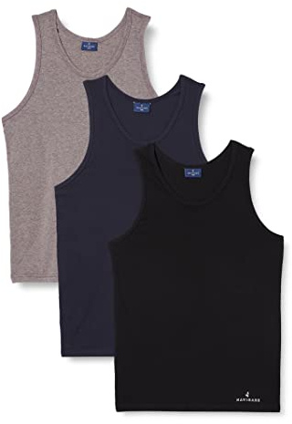 Canotta spalla larga Uomo – Pack da 3 – Jersey Cotone Elasticizzato
