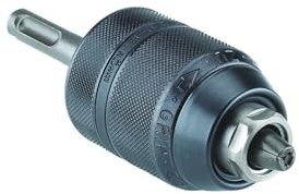ROHM Keyless drill chuck Extra-RV80-13, Röhm 1288566, Mount 1/2 -20, Clamping capacity 1.5-13 with radial locking composite design, through-hole, SDS-Adaptor