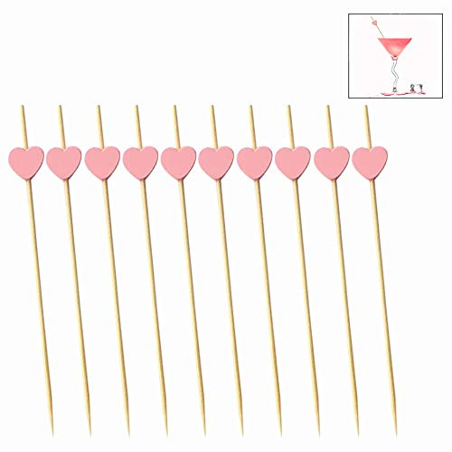 LHKJ 100 Palillos de Dientes de cóctel, Palillos para cócteles para Frutas, sándwich, Aperitivos
