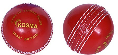Kosma Cricket Incrediballs träningsbollar med äkta studs gör det möjligt för spelare att utveckla sin teknik (2-pack) | Cricket träning och träningsboll – röd