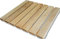 Castelmerlino Tarima para ducha en madera de alerce con listones atornillados 58x58 cm para platos de ducha 80x80