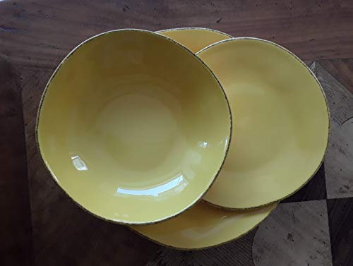 Juego de 6 platos hondos de cerámica Materia 23 cm Arcucci (amarillo)