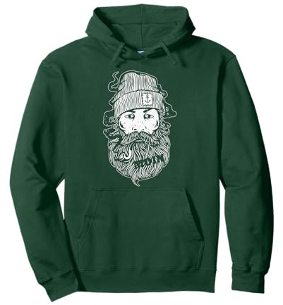 Cooler Moin Seemann mit Bart und Pfeife Kapitän Pullover Hoodie