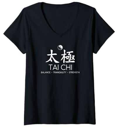 Womens Tai Chi Spiritual Gift V-Neck T-Shirt