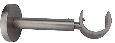 Barras de Cortina -1 Soporte Frente Extensible Acero INOX (Diámetro 30 mm.)