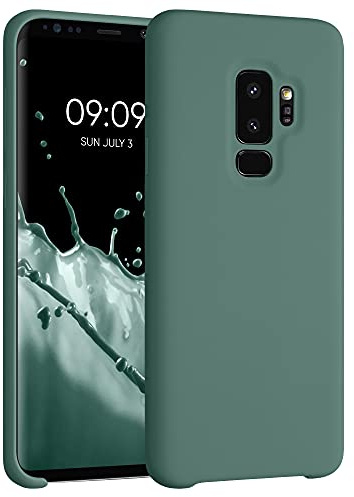 kwmobile Cover per Samsung Galaxy S9 Plus Custodia - Back Case per Smartphone in Silicone TPU - Protezione Gommata - verde militare