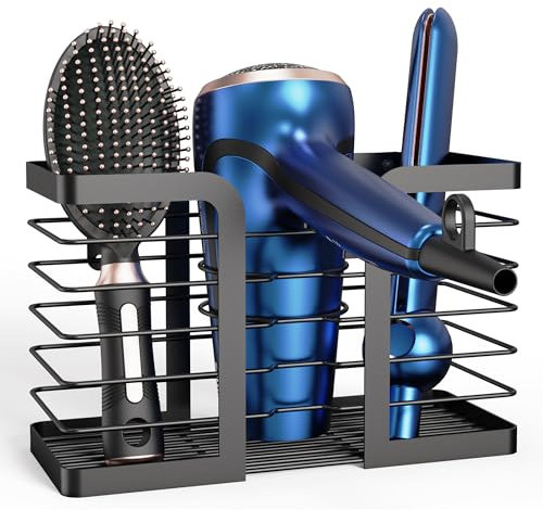 Kegii Hair Dryer Holder Station/Wall Mounted, Stainless Steel Hair Tools Organiser, Hair Accessories Organiser Storage for Hair Brushes, Straightener, Flat Iron, Curling Wand