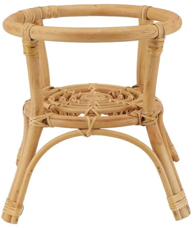 Blanketswarm Pflanzenständer, Pflanzenständer, Blumentopf, Rattan-Pflanzenständer, Gewebter Pflanzenständer, Rattan-Blumentopfhalter, Ständer für Zuhause und Büro,Kreis für Tischplatte,Bürodekoration