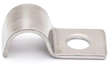 MgcTolBox Clip Fermacavi in Acciaio Ø 6 mm, Piccola Morsetti per Tubi, Clip di Fissaggio per il Fissaggio di Cavi e Tubi | Confezione da 25 Pezzi