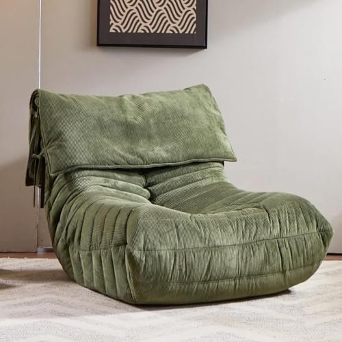 Sofá con reposacabezas extraíble, silla para chimenea, sofá perezoso con relleno de algodón y esponja violeta