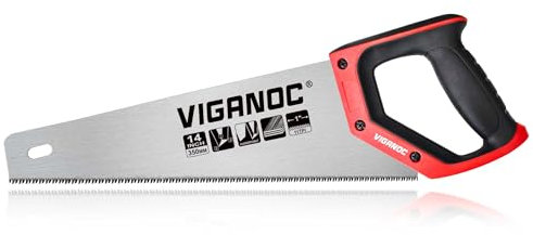 Vigaoc Hand Saw, Fine Cut Handsaws, 11TPI Sharp Wood Saw for Wood Working and Gardening, 14-inch