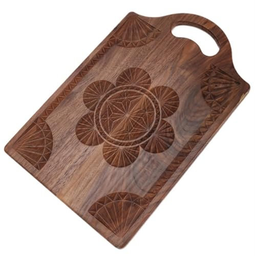 Cheese Serving Board Cutting Boards for Kitchen, Large Charcuterie Boards,Reversible Wooden Chopping Board with Juice Grooves Ideal for Chopping Meat