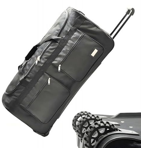Reise Trolley Tasche Reisetasche Sporttasche mit Rollen XXL 160L Rungassi DFB36 schwarz