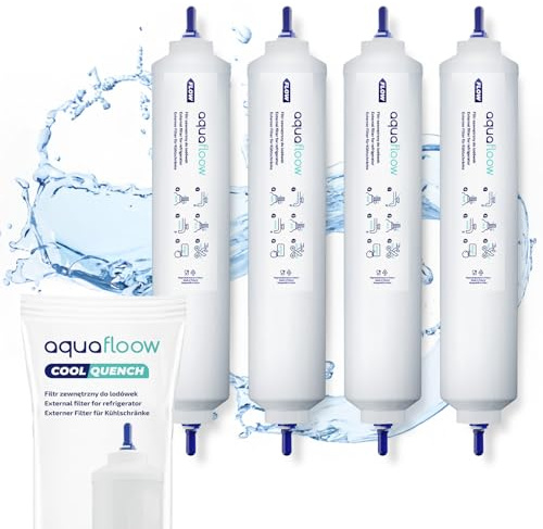 Aquafloow Vattenfilter för kylskåp ersättning för Samsung Side By Side, LG, AEG, HAIER, Whirlpool, DA29-10105J, HAFEX/EXP, DA99-02131B, WSF-100, EF9603, USC-100 (4)