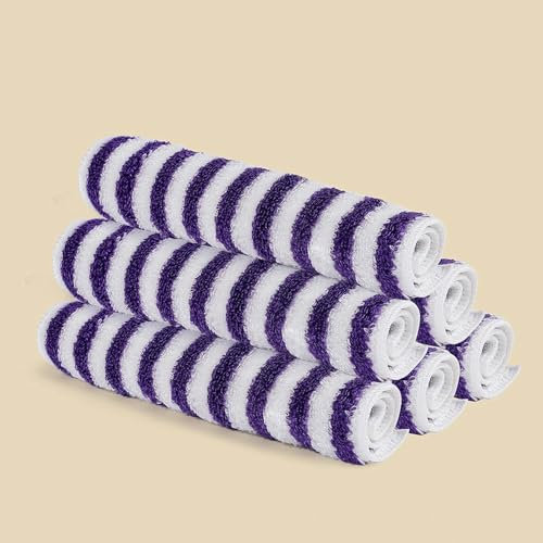 MEKPAM Strofinaccio In Fibra Di Bambù A Doppio Strato Da 10 Pezzi, Panno Per La Pulizia Ispessito, Modello Da Cucina