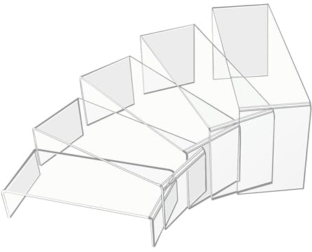Rarapop 5 Stück transparente Acryl-Displayständer - Stabile Präsentationsständer für Pop-Figuren, Sammlerstücke & Schmuck - Vielseitig Halter für Cupcakes, Desserts und Make-up