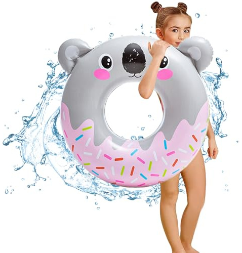 POPOYU - Salvagente per bambini 3-6 anni, salvagente Koala per bambini, animali gonfiabili per la piscina, animali gonfiabili Koala per la piscina, giocattoli gonfiabili per la piscina per feste in
