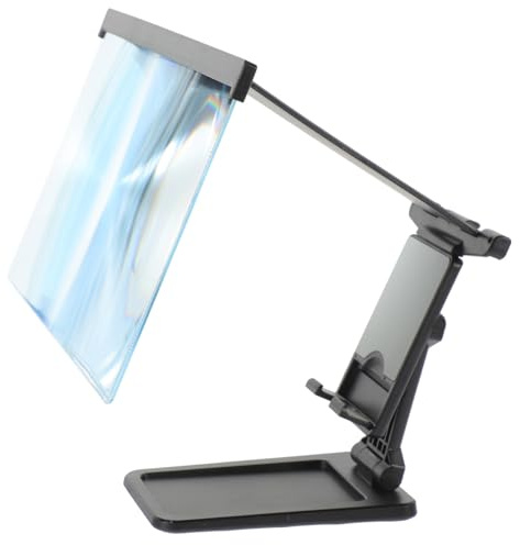 DOITOOL Acrylglaslinse Bildschirmverstärker Schale Faltbarer mit Abs Handy | Smartphone, Schwarz, Leicht und Tragbar, Augenbelastung, für Kinder und Ältere Menschen