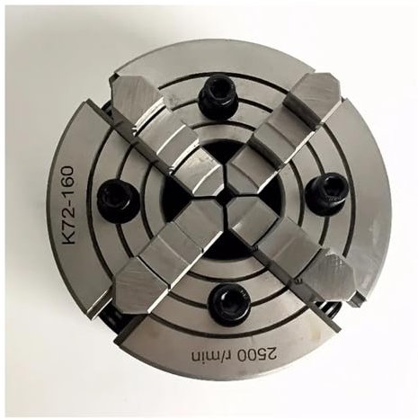 Drehfutter, 160 mm, unabhängiges Vierbackenfutter K72-160, vorderes Vierloch-4-Backen-Drehfutter