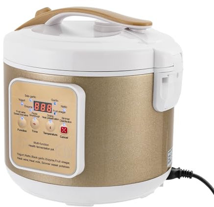 Yaourtière 6 l, fermenteur d'ail, boucle de porte, fonction mémoire d'arrêt, machine natto pour la fabrication d'ail noir, yaourt alimentaire, natto