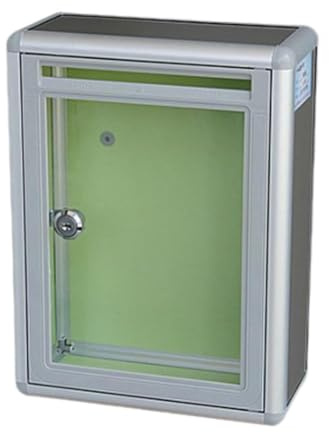 Cassetta postale trasparente multifunzione con chiusura a chiave, per scuola aziendale, porta frontale, 21,5 x 10,5 x 28,5 cm