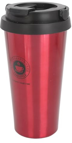 Yctze Taza de Viaje de Taza de café de Acero Inoxidable Aislado con Tapa - Uso de Automóviles Portátiles para Bebidas Calientes (500ML)