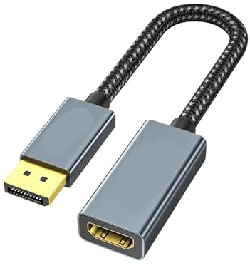 Cable DisplayPort 1.4 A HDMI 2. Ultra HD 8K Macho A Hembra De 0,25 M, Convertidor A 60 Hz Y 4K A 120