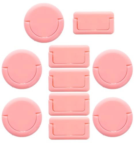Toyvian Tapas de Enchufes de Pared para Bebés Color Rosa, Diseño Aislante y Fácil Instalación, 10 Piezas para Proteger Tomas Eléctricas Infantiles