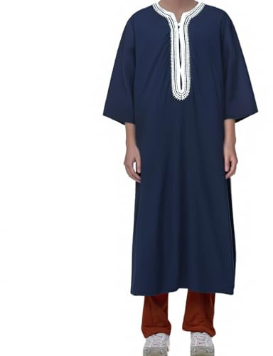 Generico Kaftano Uomo con Finiture di Alta qualità - Vestito Arabo Uomo in Stile Kaftan Marocchino discreto e Raffinato