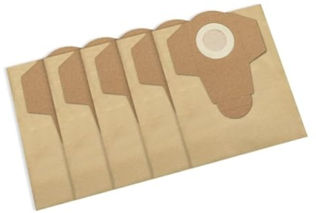 BT-VC 1250S 1250 TC-VC 18/20 Li S-Solo Wet and Dry Vacuum Bags 20L Paper Collection Replacement Bags Pack of 5