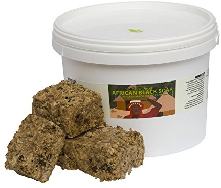 1 Kg SheaDirect African Black Soap, traditionally made using Unrefined Shea Butter, Cocoa Pod Ash, & Virgin Coconut Oil. Contains No SLS, Detergents & Parabens. Ideal for very Sensitive Skin types, 1 Kg Bar.