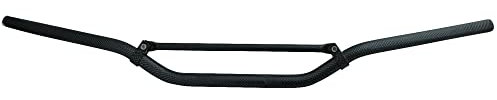 Carbon Look Motorbike Handlebars - Braced - 22mm 7/8 for Motocross Streetfighter Trail Bike