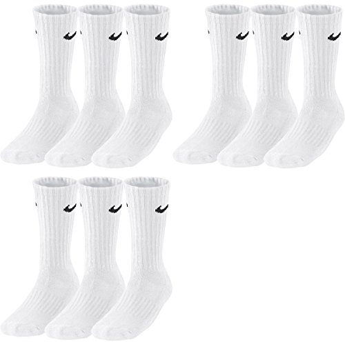 Nike Herren|Damen Socken Sx4508 001, Weiß / 3 Stück, S