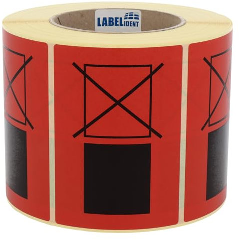 Warnetiketten 74 x 105 mm - Paket Aufkleber durchgestrichene gestapelte Kartons - Packstück nicht stapeln - 1.000 Versandaufkleber auf 1 Rolle(n), Papier