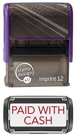Stamp Design 4U Imprint 12 RED 48 x 18mm Self-Inking Stamp | Self-inking stamp for fast, clear and repeatable impressions on office, business and administrative paperwork