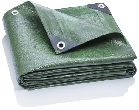 GardenMate 3x4m 140g/m² Bâche de Protection à œillets Home&Garden Vert