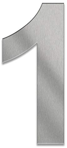 ZALAFINO Hausnummer aus Edelstahl in anthrazit/schwarz / DB703 / Edelstahl natur 0-9 und a-f - Größe konfigurierbar (40 cm, 1)